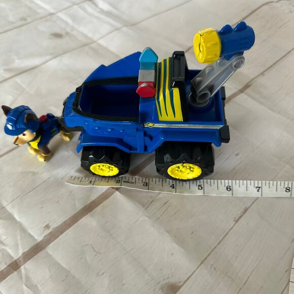 Preowned Paw Patrol Dino Rescue Chase’s Deluxe Rev Up Vehicle - Picture 6 of 6